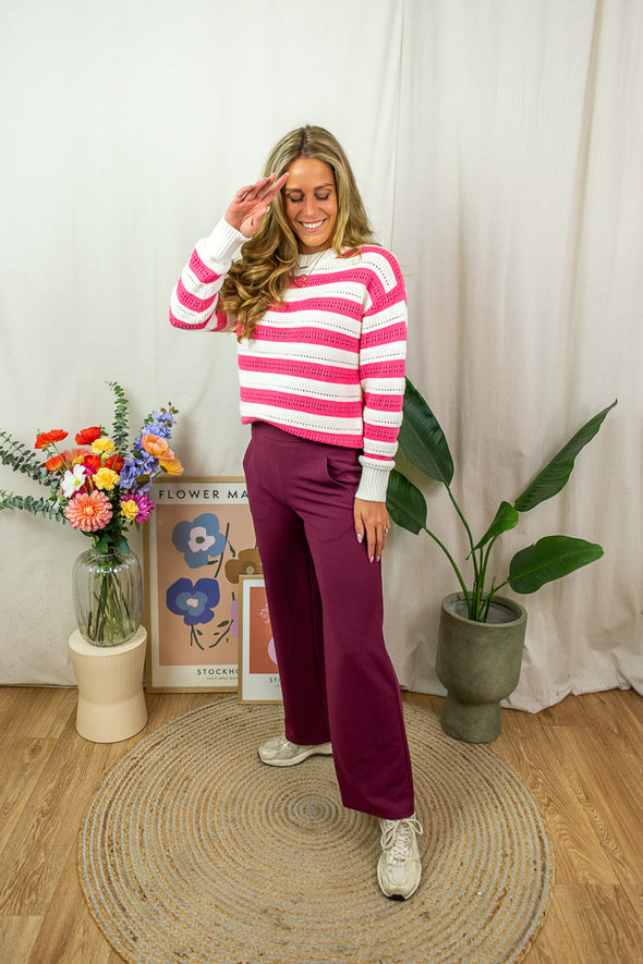 Fanni Knit - Pink Stripes