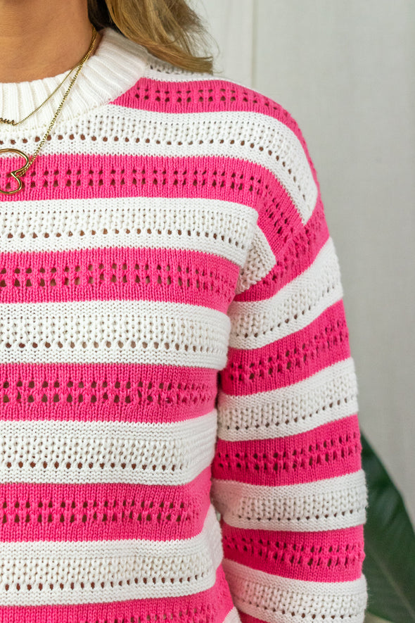 Fanni Knit - Pink Stripes