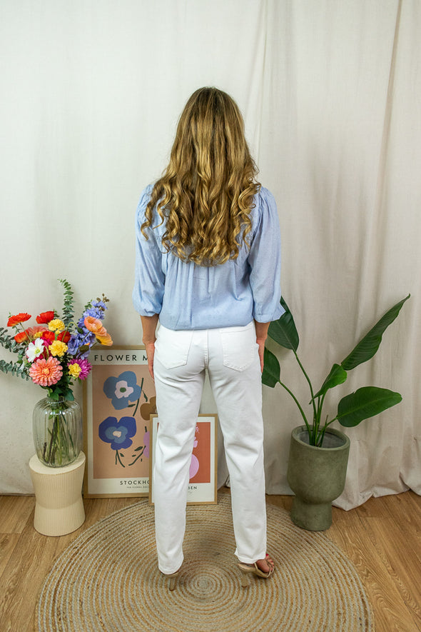 Milena Blouse - Blue with strass