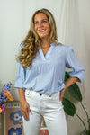 Milena Blouse - Blue with strass