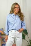 Sofie Shirt - Blue stripes