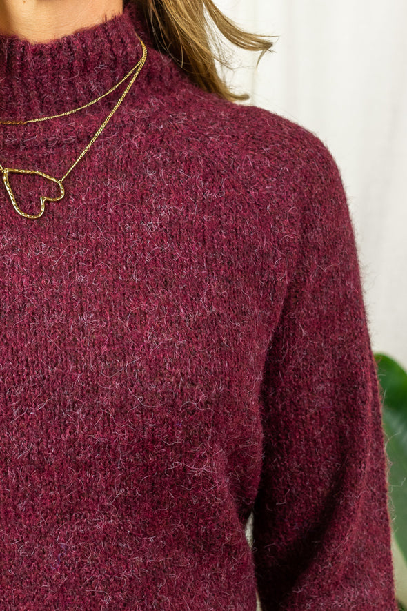 Zoey Knit - Maroon