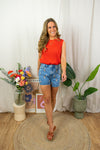 Noemie Top - Fiesta Red