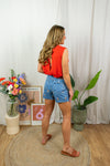 Noemie Top - Fiesta Red