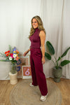 Lizza Top - Wine Red