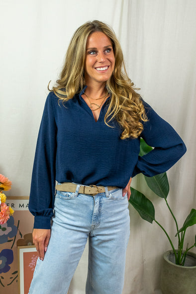 Rachel Blouse - Dark Blue
