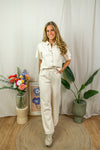 Savanna Denim Shirt - Creme