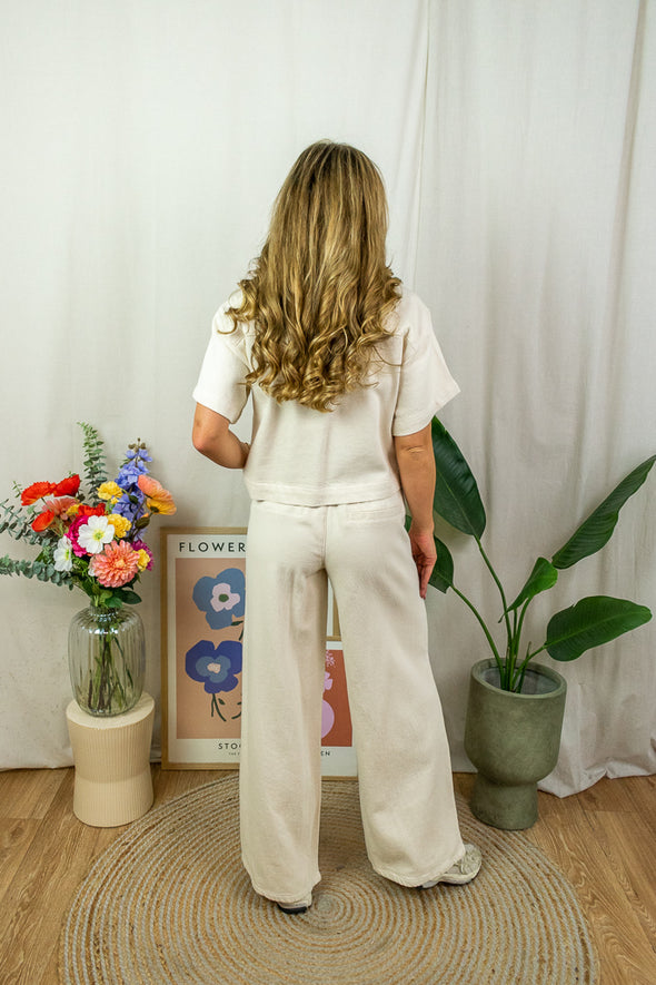 Savanna Denim Shirt - Creme