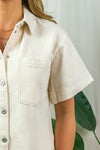 Savanna Denim Shirt - Creme