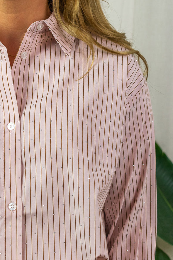 Victoria Strass Blouse - Pink