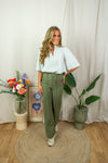 Livia Blouse - Striped Green