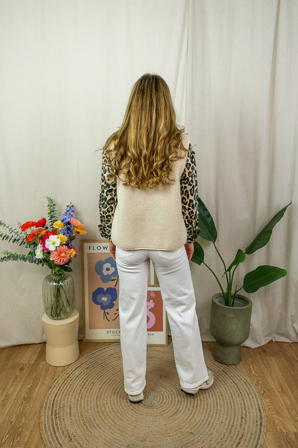June Teddy Gilet - Beige