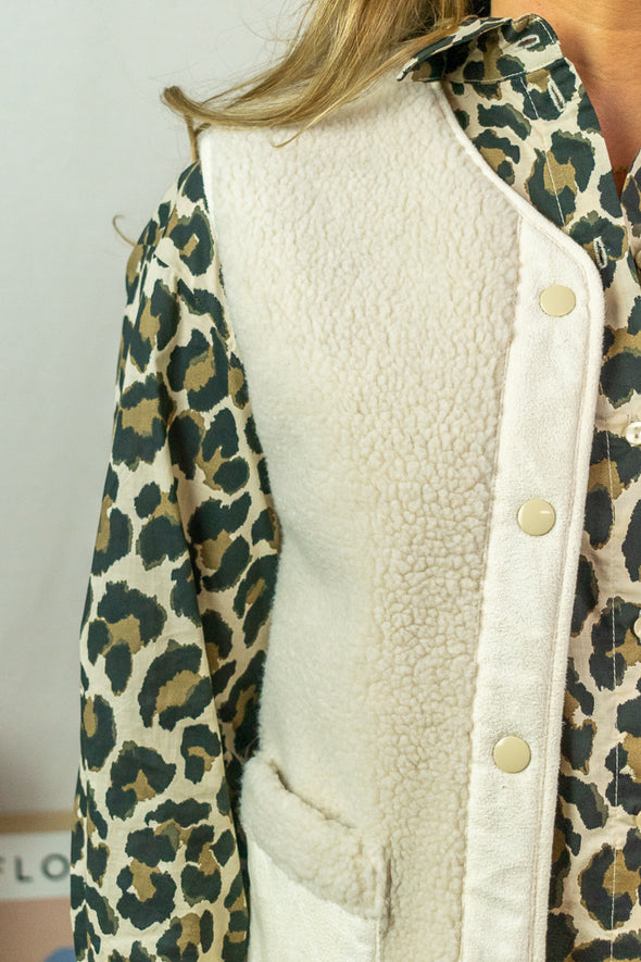 June Teddy Gilet - Beige