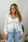 Sunny Broderie Top - White
