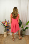 Say Linen Dress - Coral