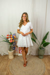 Millie Broderie Dress - White
