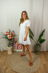 Millie Broderie Dress - White