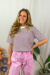 Sadie T-Shirt - Bordeaux Stripes