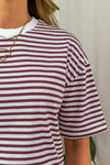 Sadie T-Shirt - Bordeaux Stripes