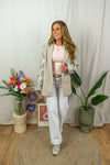 Blazer met design mouwen - Beige