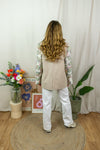 Blazer met design mouwen - Beige