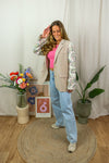 Blazer met design mouwen - Beige