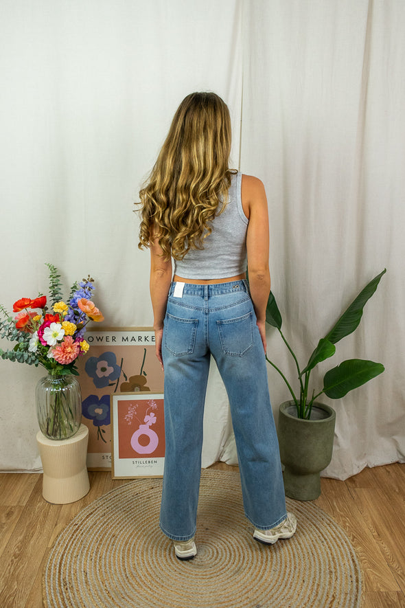 Fallon Rib Top - Grey