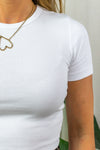 Florie Crop T-Shirt - White