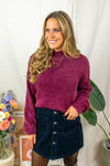 Ovy Fluffy Knit - Bordeaux