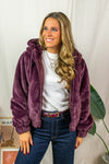 Ola Furr Jacket - Bordeaux