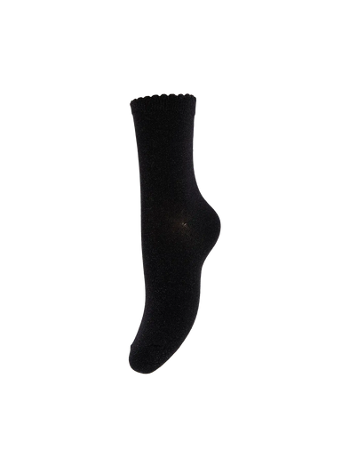 Sebby Glitter Socks - Black