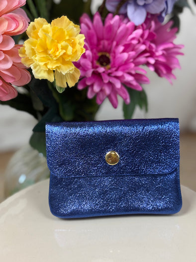 Lederen Portemonnee - Cobalt Blue