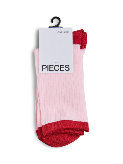 Sebby Glitter Socks - Pink a boo