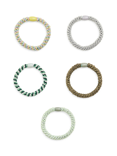 Jasmina Hair Elastic 5-Pack - Green