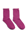 Sebby Glitter Sock - Fuchsia Dots