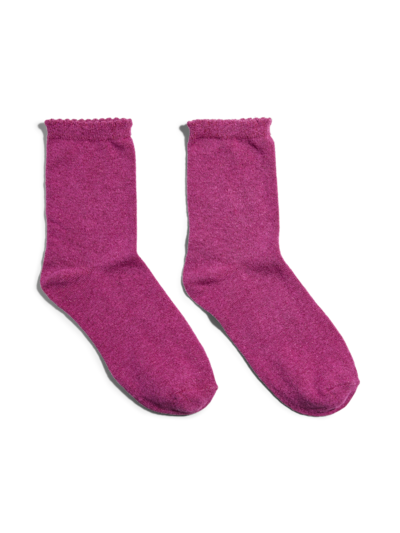 Sebby Glitter Sock - Fuchsia Dots