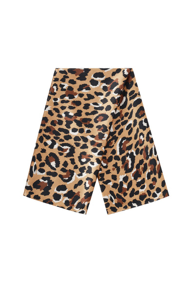 Satin Scarf - Leopard Brown