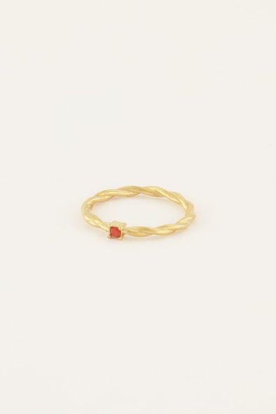 Single pomegranate ring - Goud