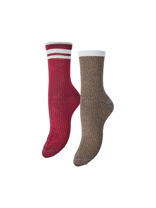 Rave 2-Pack Socks - Bordeaux Brown
