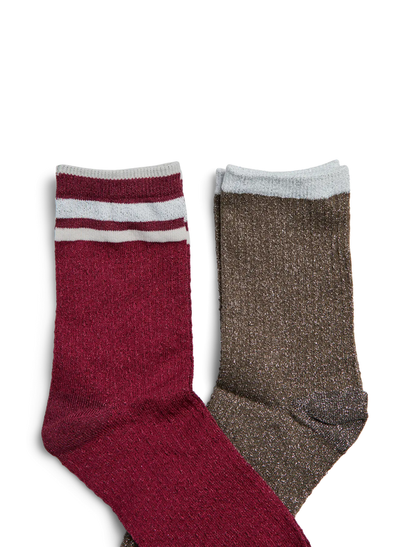 Rave 2-Pack Socks - Bordeaux Brown