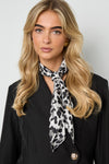 Satin Scarf - Leopard Black
