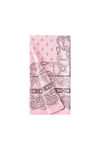 Satin Scarf - Light Pink Paisley