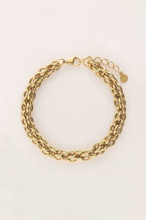 Iconic armband met ronde schakels - Goud