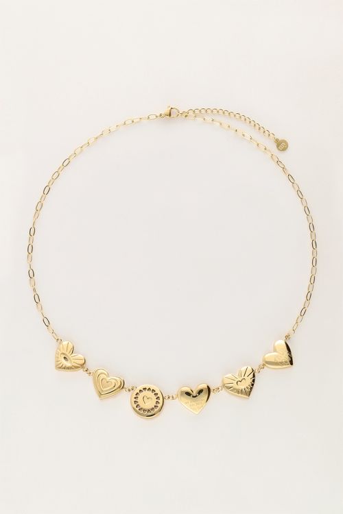 Iconic ketting chunky hartje - Goud