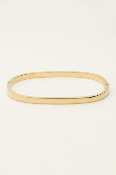 Bangle rechthoekig smal - Goud