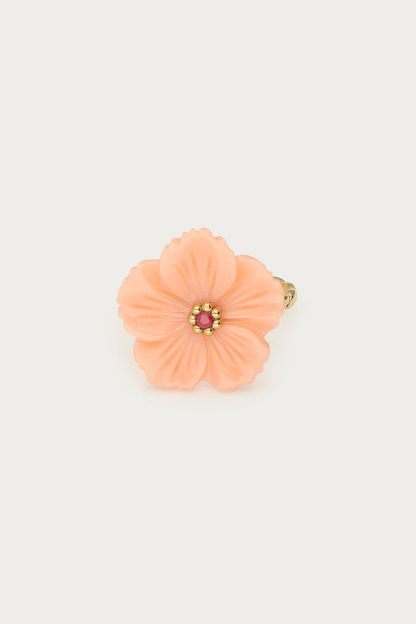 Botanical ring met Peach bloem - Goud