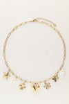 Schakelketting met multi bedels - Goud