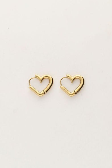 Heart hoops - Goud