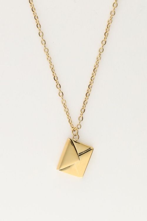 Ketting met envelop - Goud