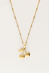 Ketting met bedel kers - Goud